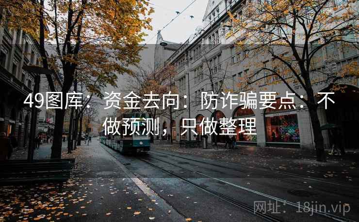 49图库：资金去向：防诈骗要点：不做预测，只做整理